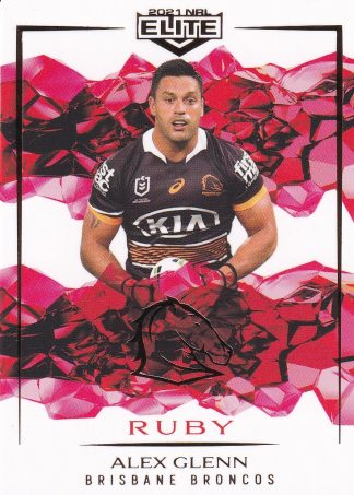 2021 NRL Elite Ruby Mojo - MR006 Alex Glenn Brisbane Broncos