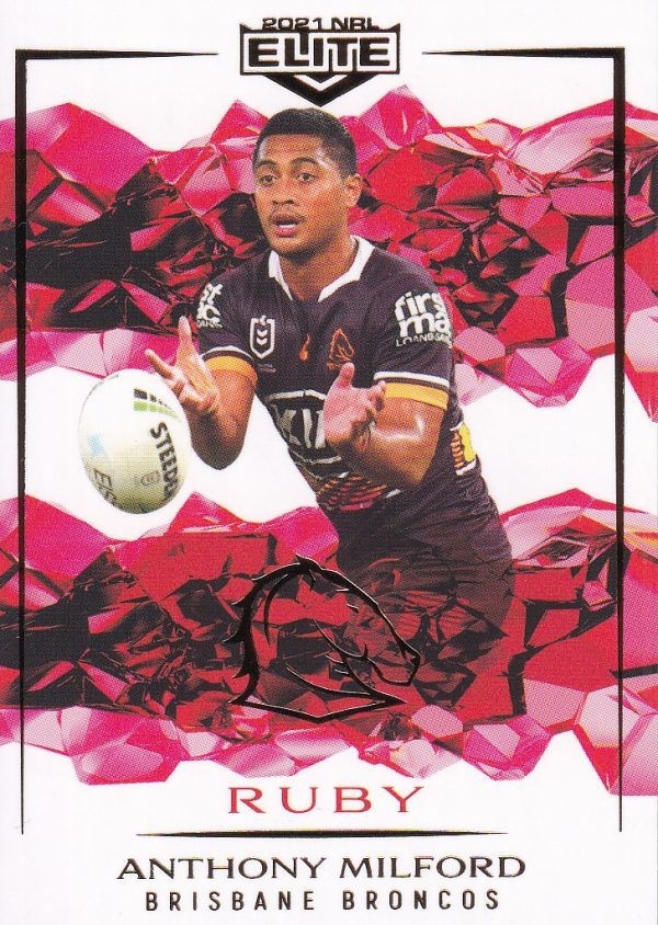 2021 NRL Elite Ruby Mojo - MR007 Anthony Milford Brisbane Broncos