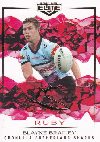 2021 NRL Elite Ruby Mojo - MR029 Blayke Brailey Cronulla Sharks
