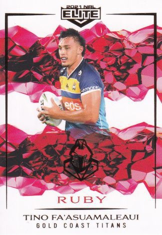 2021 NRL Elite Ruby Mojo - MR039 Tino Fa'asuamaleaui Gold Coast Titans