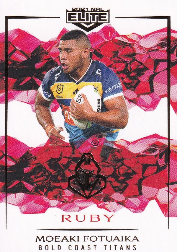 2021 NRL Elite Ruby Mojo - MR042 Moeaki Fotuaika Gold Coast Titans