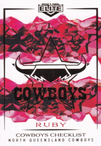 2021 NRL Elite Ruby Mojo - MR073 North Queensland Cowboys Checklist