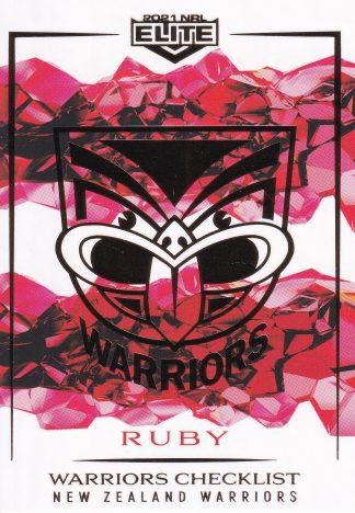 2021 NRL Elite Ruby Mojo - MR127 Warriors Checklist
