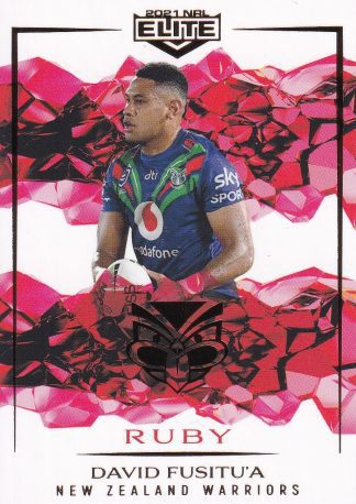 2021 NRL Elite Ruby Mojo - MR129 David Fusitu'a Warriors