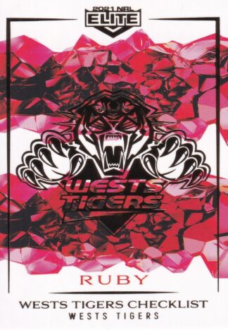 2021 NRL Elite Ruby Mojo - MR136 Wests Tigers Checklist
