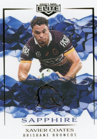 2021 NRL Elite Sapphire Mojo - MS003 Xavier Coates Brisbane Broncos
