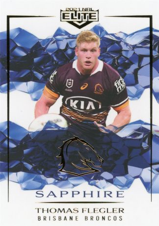2021 NRL Elite Sapphire Mojo - MS005 Thomas Flegler Brisbane Broncos