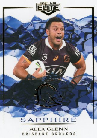 2021 NRL Elite Sapphire Mojo - MS006 Alex Glenn Brisbane Broncos