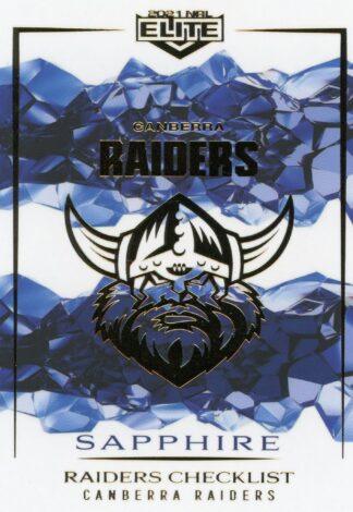 2021 NRL Elite Sapphire Mojo - MS010 Canberra Raiders Checklist