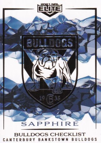 2021 NRL Elite Sapphire Mojo - MS019 Canterbury Bulldogs Checklist