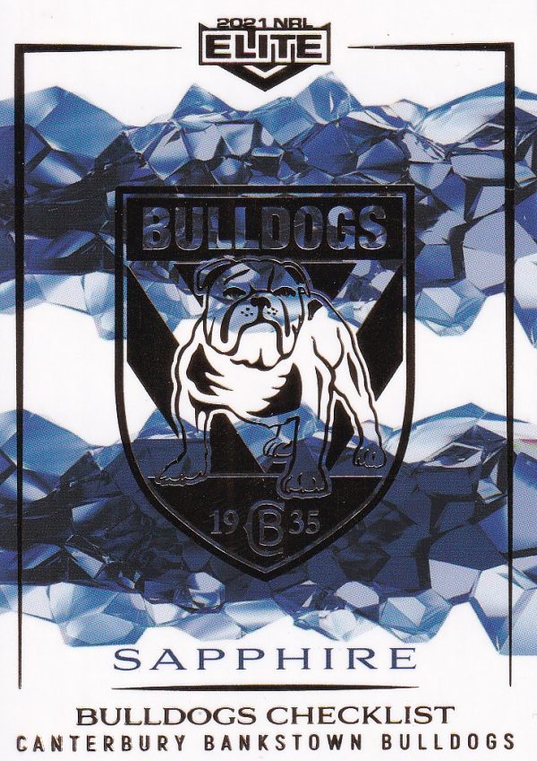 2021 NRL Elite Sapphire Mojo - MS019 Canterbury Bulldogs Checklist