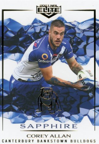 2021 NRL Elite Sapphire Mojo - MS020 Corey Allan Canterbury Bulldogs