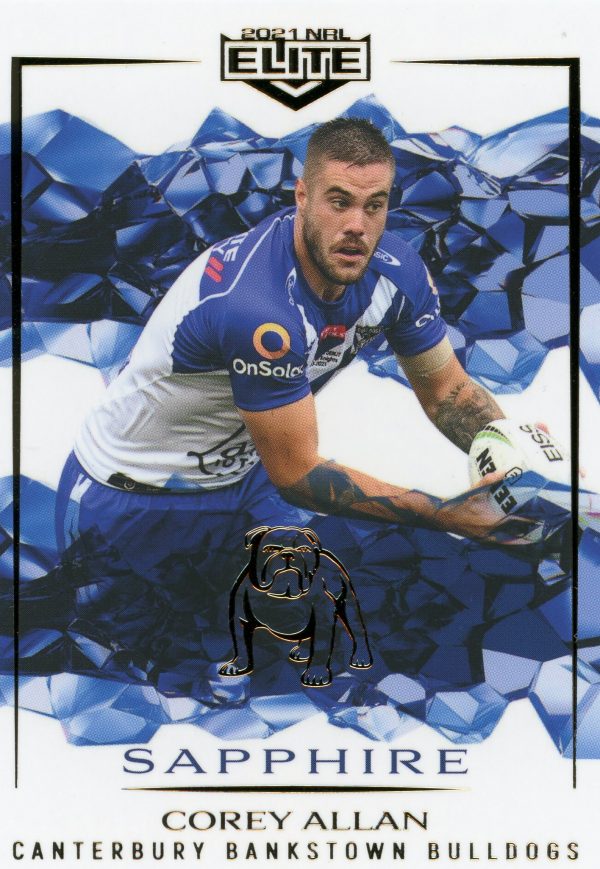 2021 NRL Elite Sapphire Mojo - MS020 Corey Allan Canterbury Bulldogs