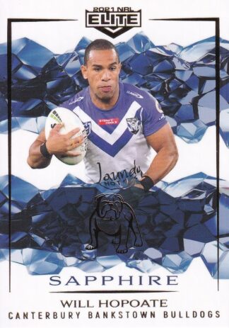 2021 NRL Elite Sapphire Mojo - MS023 Will Hopoate Canterbury Bulldogs