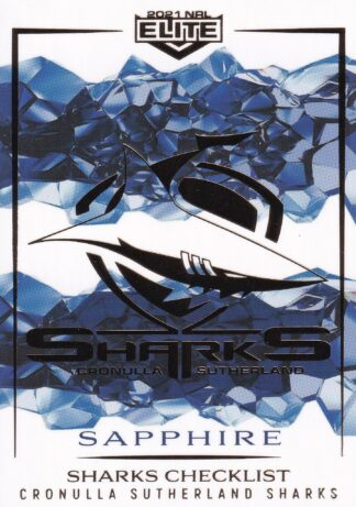 2021 NRL Elite Sapphire Mojo - MS028 Cronulla Sharks Checklist