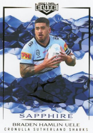 2021 NRL Elite Sapphire Mojo - MS032 Braden Hamlin-Uele Cronulla Sharks