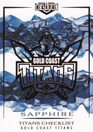 2021 NRL Elite Sapphire Mojo - MS037 Gold Coast Titans Checklist