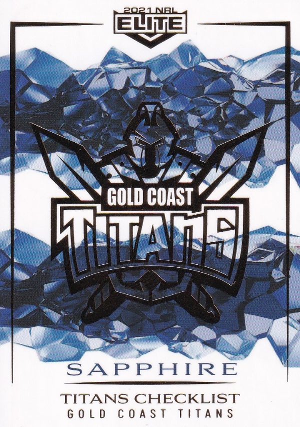 2021 NRL Elite Sapphire Mojo - MS037 Gold Coast Titans Checklist