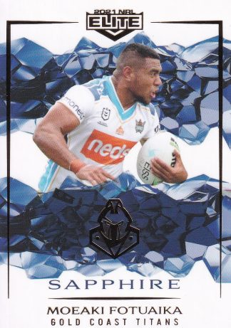 2021 NRL Elite Sapphire Mojo - MS042 Moeaki Fotuaika Gold Coast Titans
