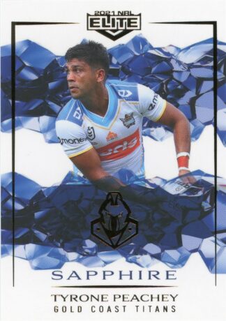 2021 NRL Elite Sapphire Mojo - MS043 Tyrone Peachey Gold Coast Titans