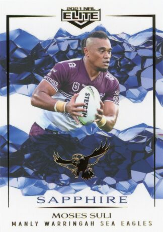 2021 NRL Elite Sapphire Mojo - MS052 Moses Suli Manly Warringah Sea Eagles