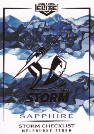 2021 NRL Elite Sapphire Mojo - MS055 Melbourne Storm Checklist