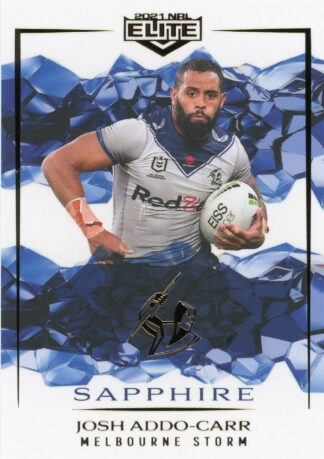 2021 NRL Elite Sapphire Mojo - MS056 Josh Addo-Carr Melbourne Storm