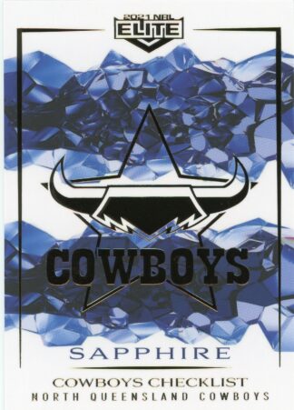 2021 NRL Elite Sapphire Mojo - MS073 North Queensland Cowboys Checklist