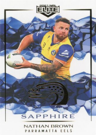 2021 NRL Elite Sapphire Mojo - MS084 Nathan Brown Parramatta Eels