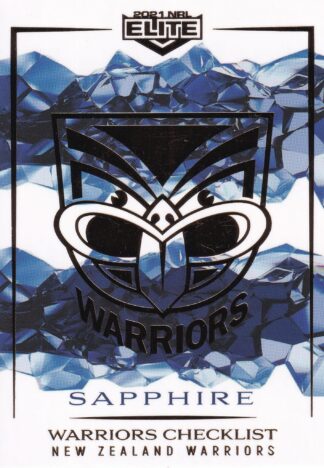 2021 NRL Elite Sapphire Mojo - MS127 Warriors Checklist