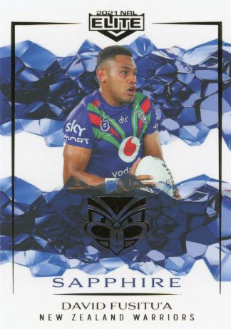 2021 NRL Elite Sapphire Mojo - MS129 David Fusitu'a Warriors