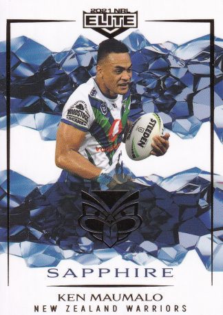 2021 NRL Elite Sapphire Mojo - MS133 Ken Maumalo Warriors