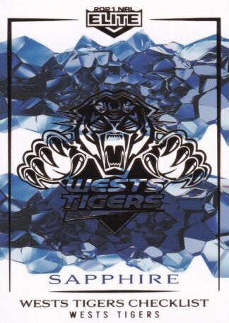 2021 NRL Elite Sapphire Mojo - MS136 Wests Tigers Checklist