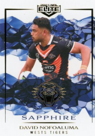 2021 NRL Elite Sapphire Mojo - MS141 David Nofoaluma Wests Tigers