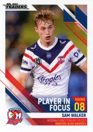 2021 NRL Traders Player In Focus - IF08 Sam Walker Sydney Roosters