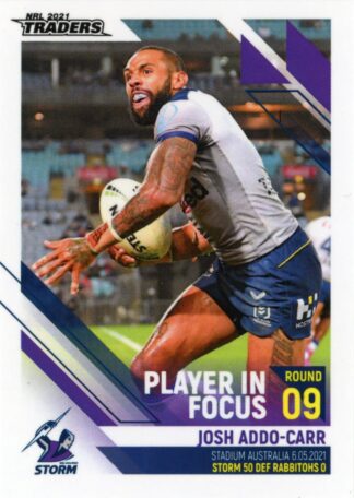 2021 NRL Traders Player In Focus - IF09 Josh Addo-Carr Melbourne Storm