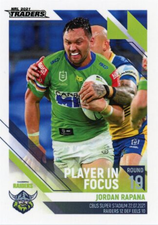 2021 NRL Traders Player In Focus - IF19 Jordan Rapana Canberra Raiders