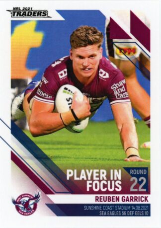 2021 NRL Traders Player In Focus - IF22 Reuben Garrick Manly Sea Eagles