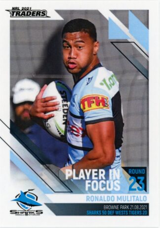 2021 NRL Traders Player In Focus - IF23 Ronaldo Mulitalo Cronulla Sharks