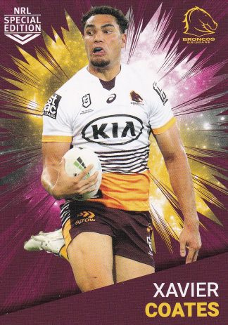 2021 NRL Rivalry Common Card - Base 01 Xavier Coates Brisbane Broncos