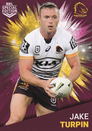 2021 NRL Rivalry Common Card - Base 03 Jake Turpin Brisbane Broncos