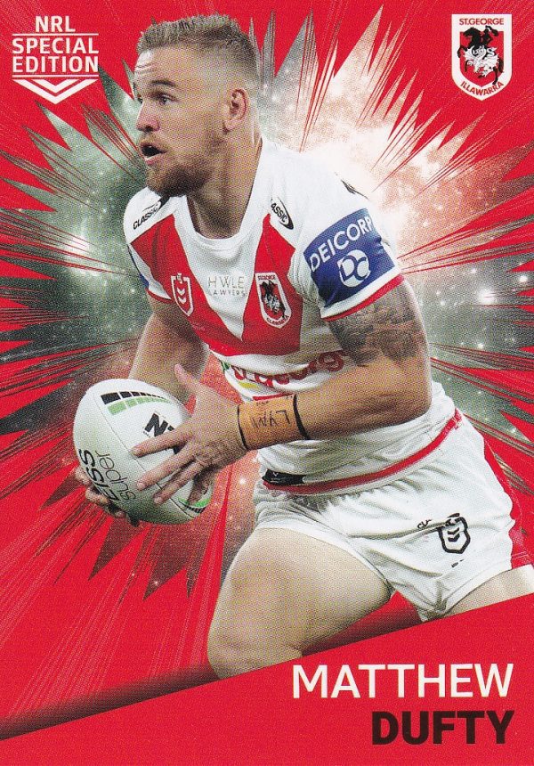 2021 NRL Rivalry Common Card - Base 37 Matthew Dufty St George Dragons