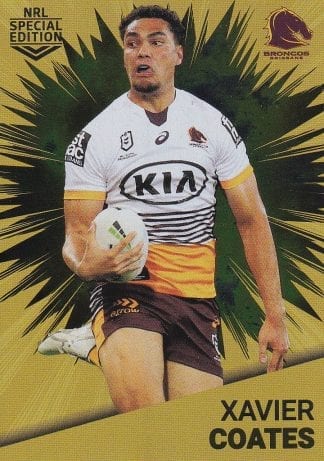 2021 NRL Rivalry Gold Card - G01 Xavier Coates Brisbane Broncos