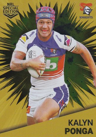 2021 NRL Rivalry Gold Card - G08 Kalyn Ponga Newcastle Knights