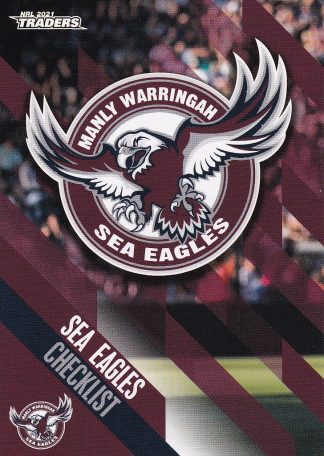 2021 NRL Traders Common Card - Base 051 Manly Sea Eagles Checklist