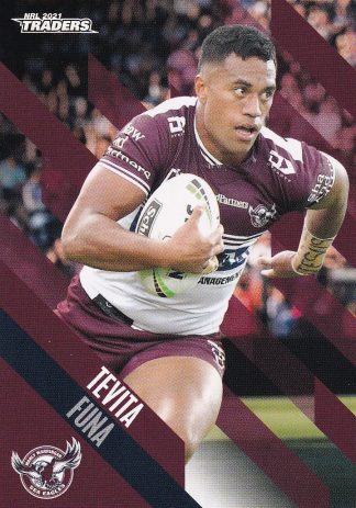 2021 NRL Traders Common Card - Base 054 Tevita Funa Manly Sea Eagles