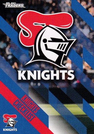 2021 NRL Traders Common Card - Base 071 Newcastle Knights Checklist