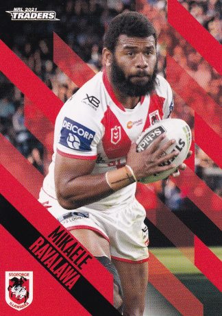 2021 NRL Traders Common Card - Base 128 Mikaele Ravalawa St George Dragons
