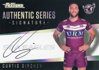 2021 NRL Traders Authentic Signature Black - ASB06 Curtis Sironen Manly Sea Eagles