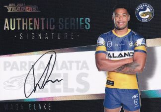 2021 NRL Traders Authentic Signature Black - ASB10 Waqa Blake Parramatta Eels
